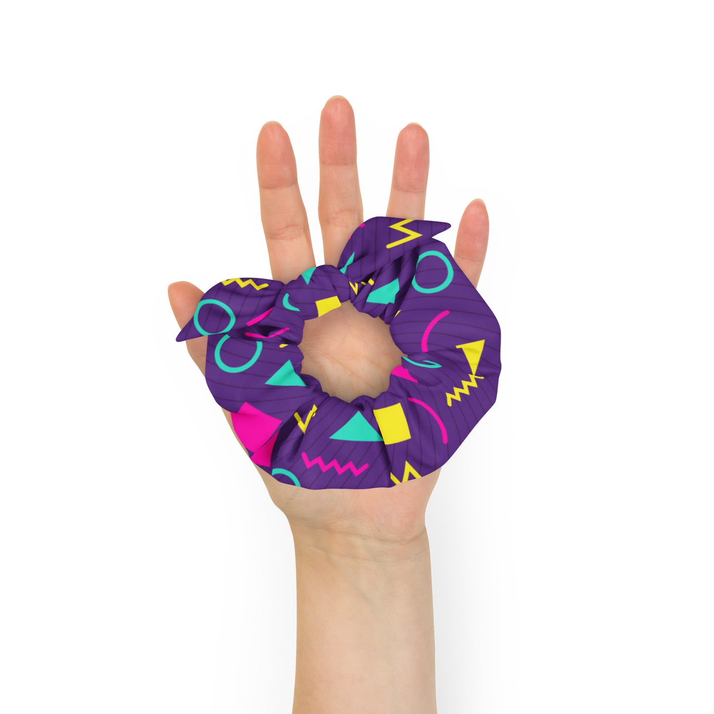 80's Inspired Will Nye Recycled Scrunchie